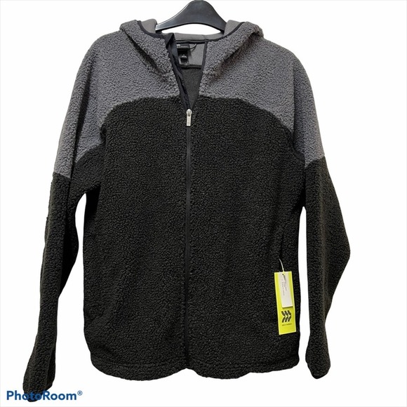 all in motion Men’s Two Tone Sherpa Full Zip Jacket NWT - Picture 3 of 7